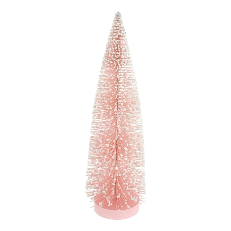 Pink Glittered Bottlebrush Tree, 16" | At Home