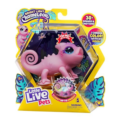 Little Live Pets Nova The Li’l Chameleon Toy, Interactive Light Up Toy Pet with 30+ Sounds and Beat Detection, Interactive Animal Toys for Ages 5+ | Amazon (US)