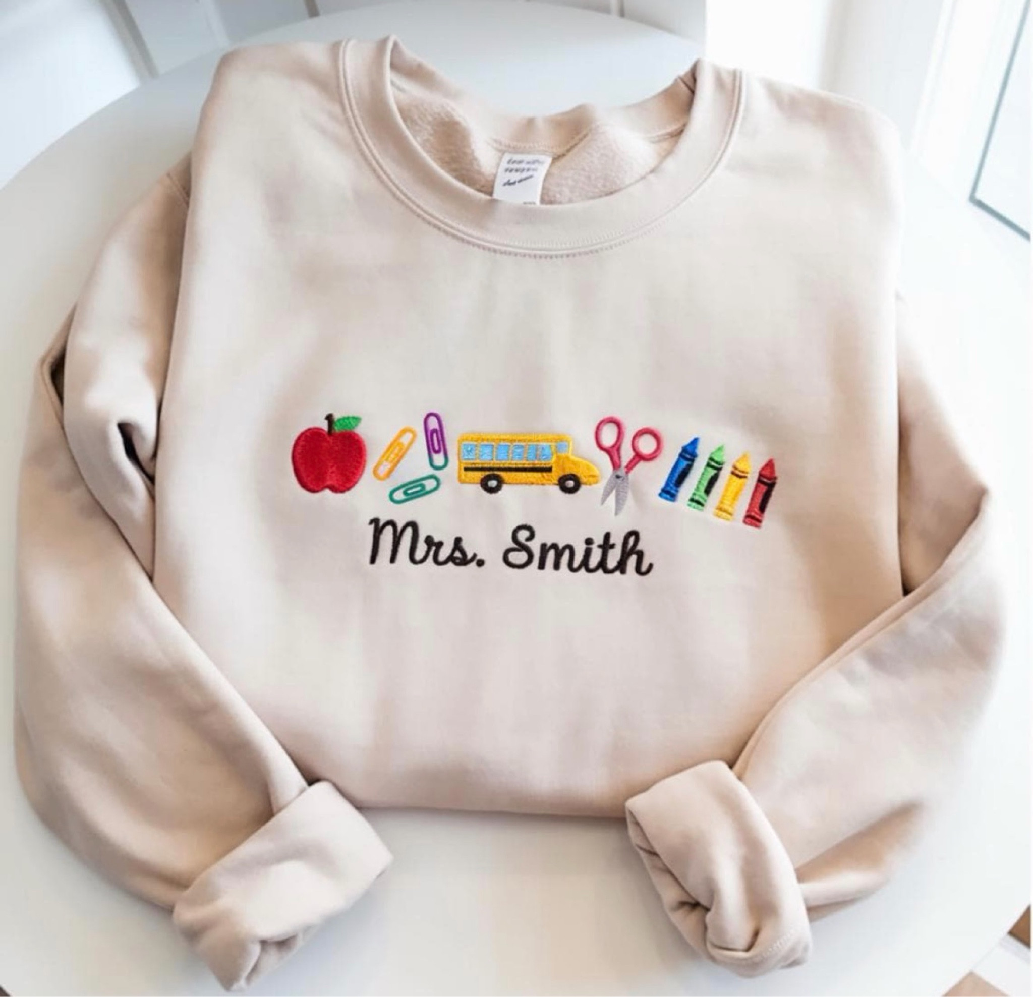 25% off 🎉

Embroidered Teacher Icons With Custom Name Sweatshirt, Teacher Appreciation gift, Crayon Teacher, Back to School Gift, Personalized Teacher end of the school year

#LTKSaleAlert