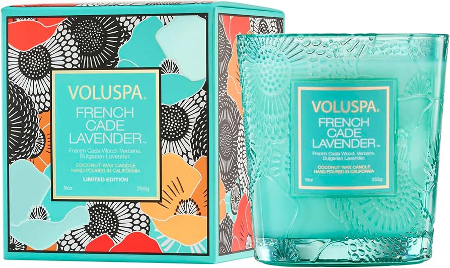Voluspa Limited Edition French Cade Lavender Classic Candle, 9 oz, Coconut Wax for Clean Burning,... | Amazon (US)