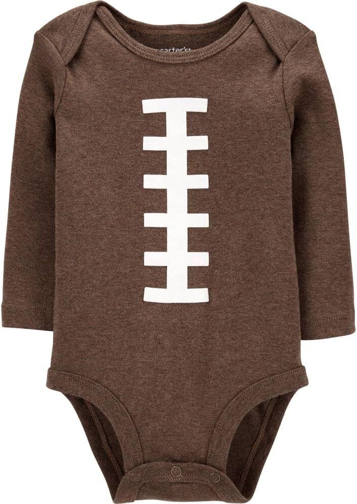 Carter's Baby Boy's Thanksgiving Football Long Sleeve Bodysuit | Amazon (US)