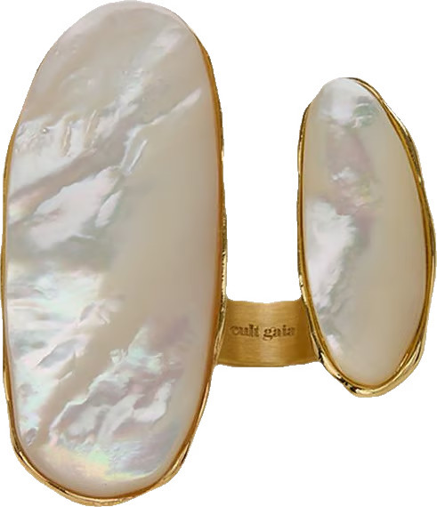 Ami Mother Of Pearl Inlay Ring in Gold Tone | Bloomingdale's (US)