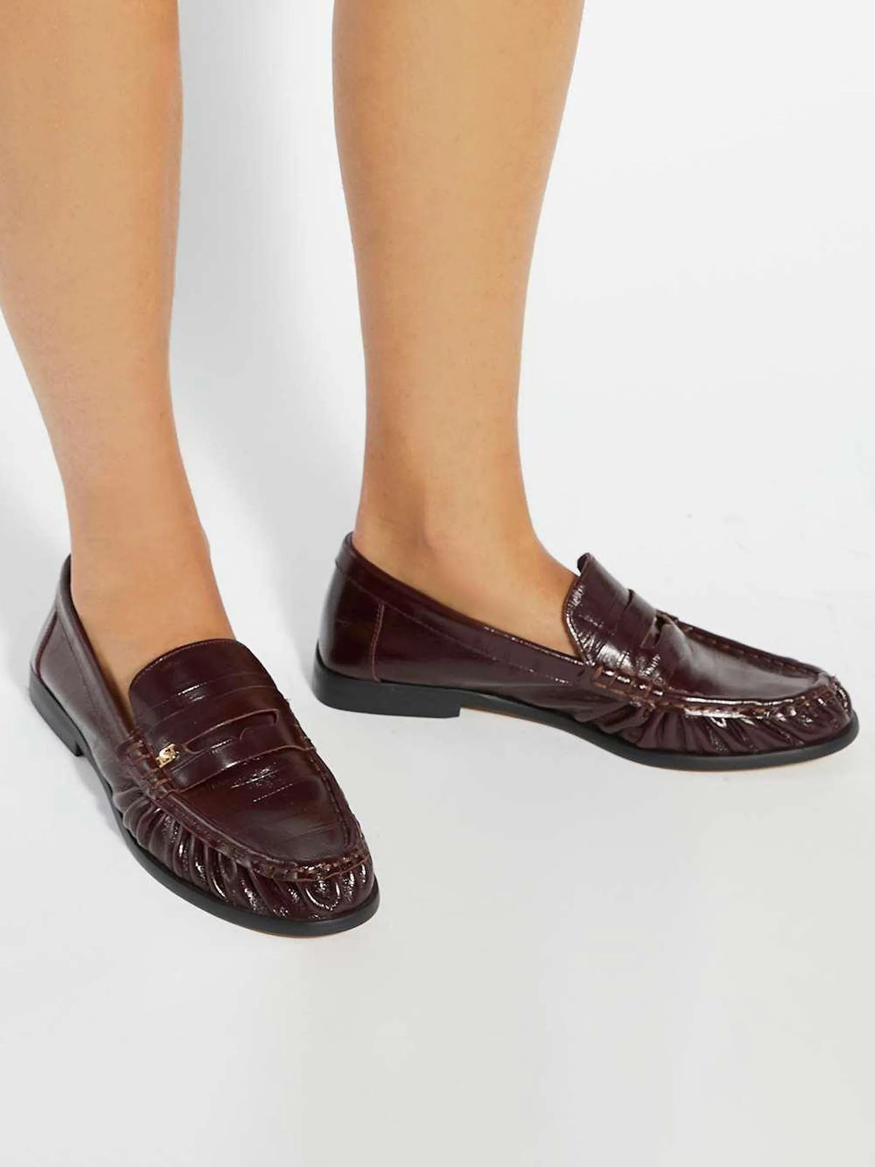 Dune London Dune London Burgundy Grisella Ruch Detail Penny Loafers | Next US