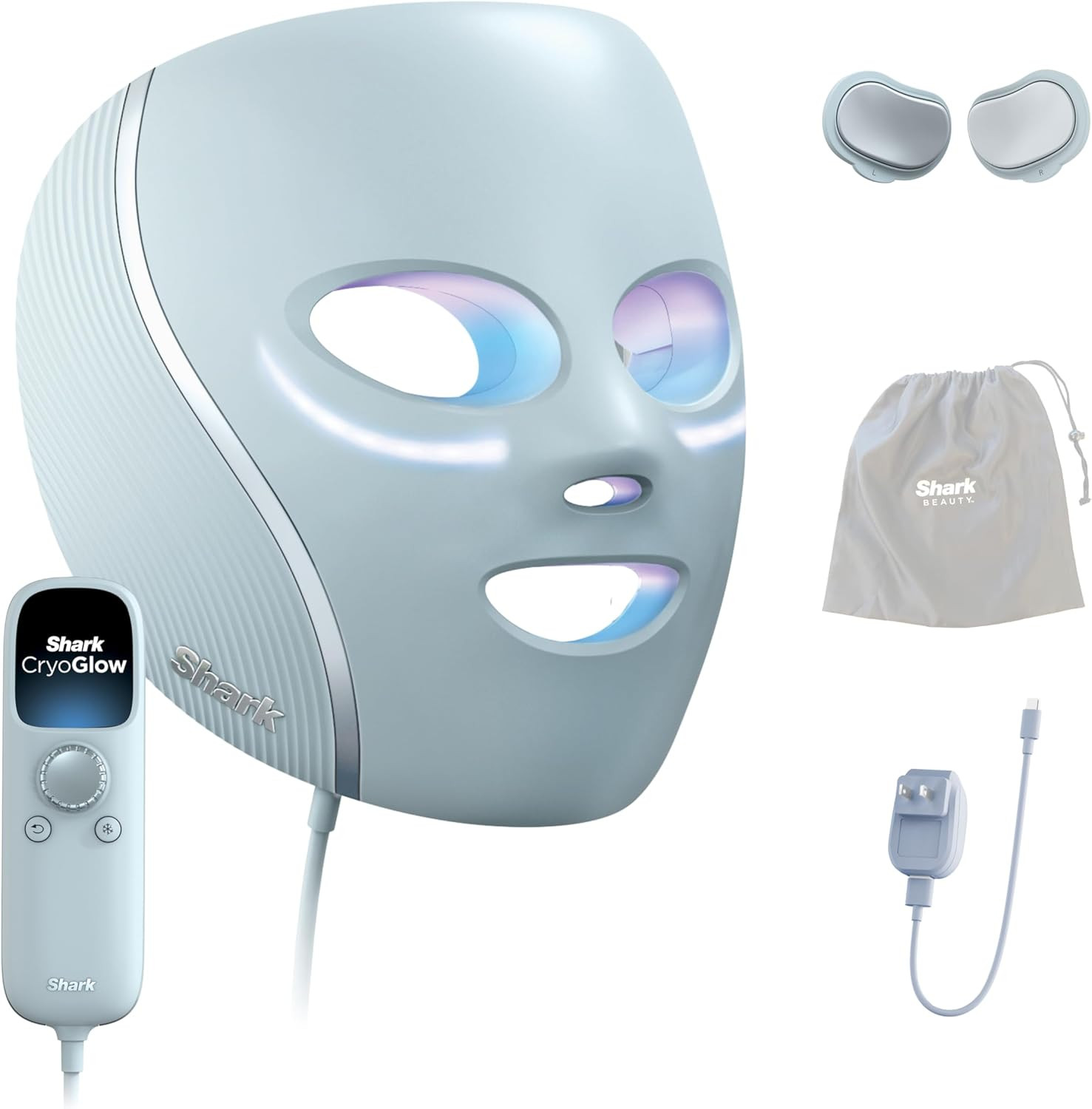 Shark CryoGlow LED Face Mask, Red Light Therapy, Under-Eye Cooling, FW312 | Amazon (US)