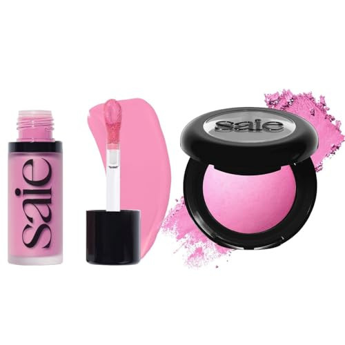 Saie Cheek Flush Duo - Dew Liquid Blush (.40 oz, Baby), SuperSuede Baked Powder Blush (.01 oz, Bella) - Layerable, Skin-Nourishing Blushes for a Seamless Radiant Finish | Amazon (US)