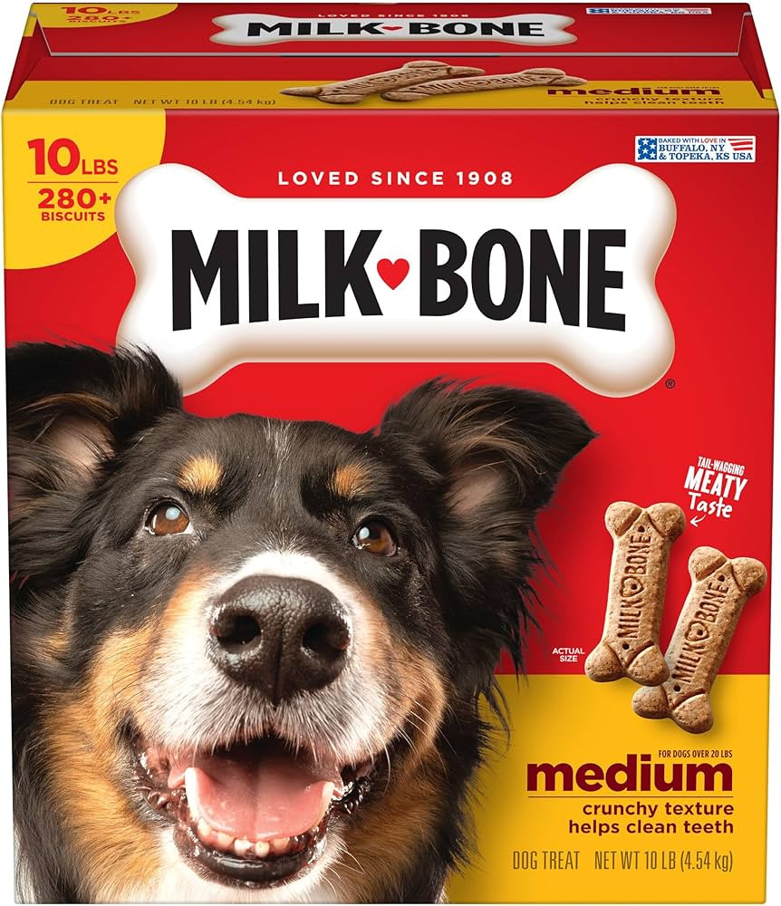 Milk-Bone Original Biscuits, Medium Dog Treats, 10 Pound Box | Amazon (US)