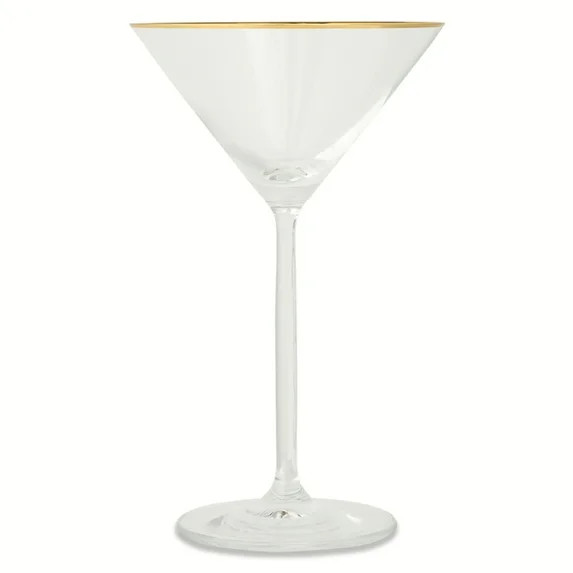 Thyme & Table 7 fl oz Martini Glass with Gold Rim | Walmart (US)