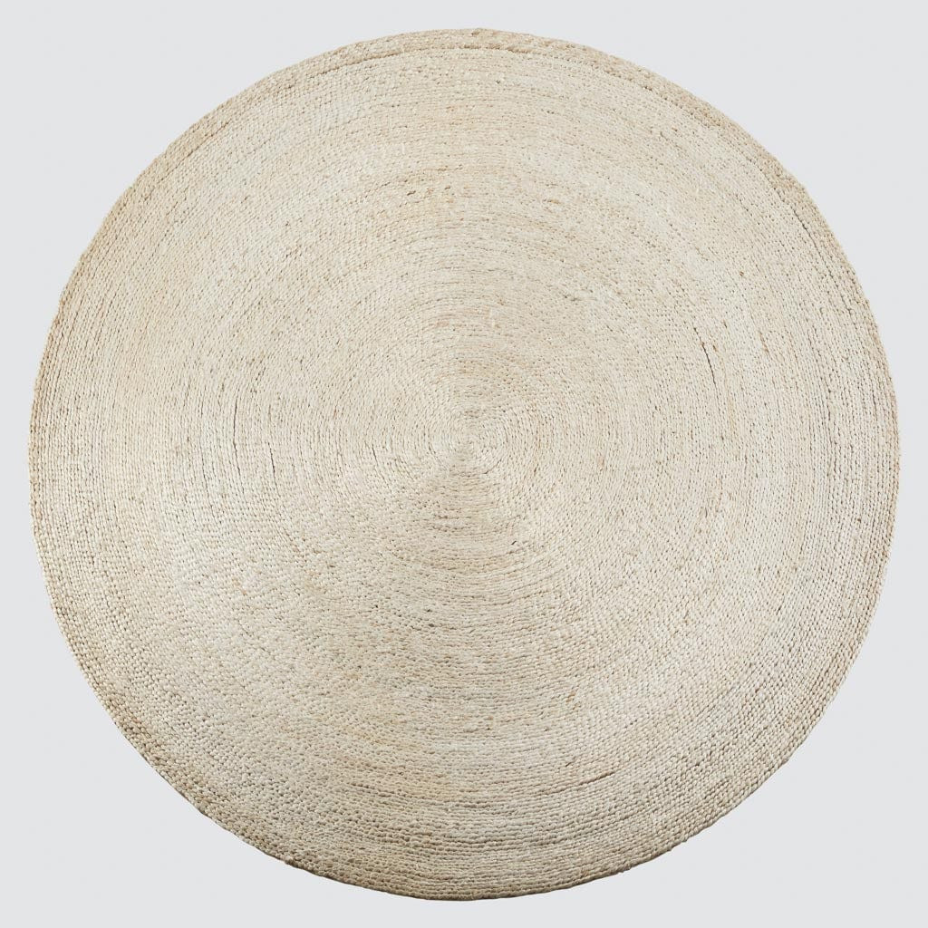 Rassi Handwoven Round Jute Area Rug - 4' Round - Light / 4' Round | The Citizenry