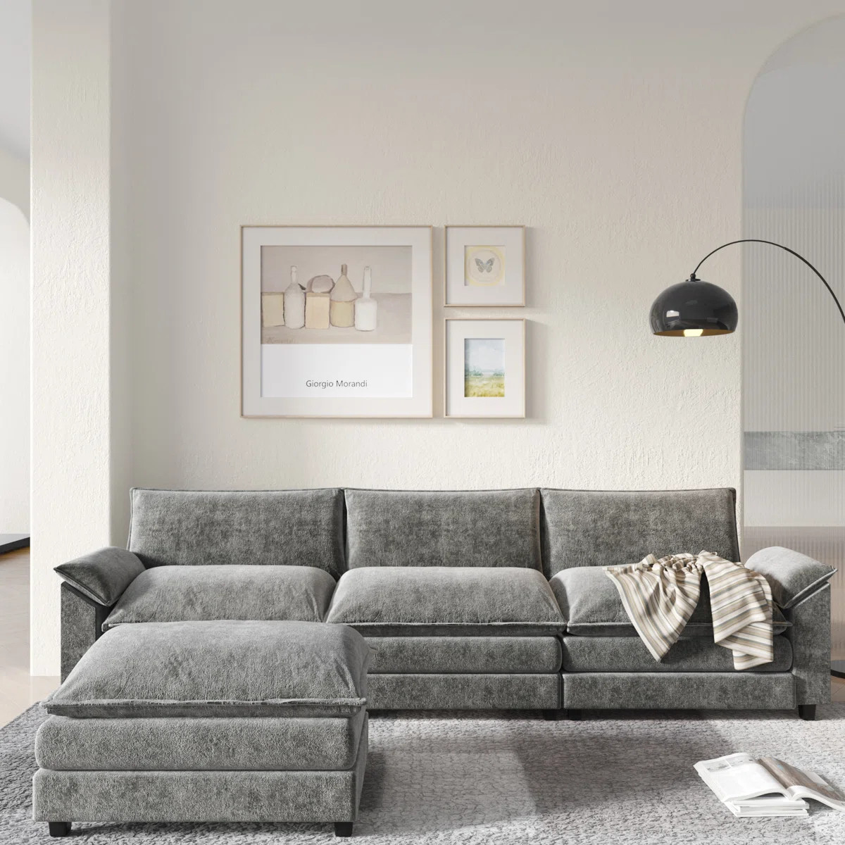 Arlynda 4 - Piece 118.9" L-Shaped Upholstered Sectional Sofa Couch | Wayfair North America