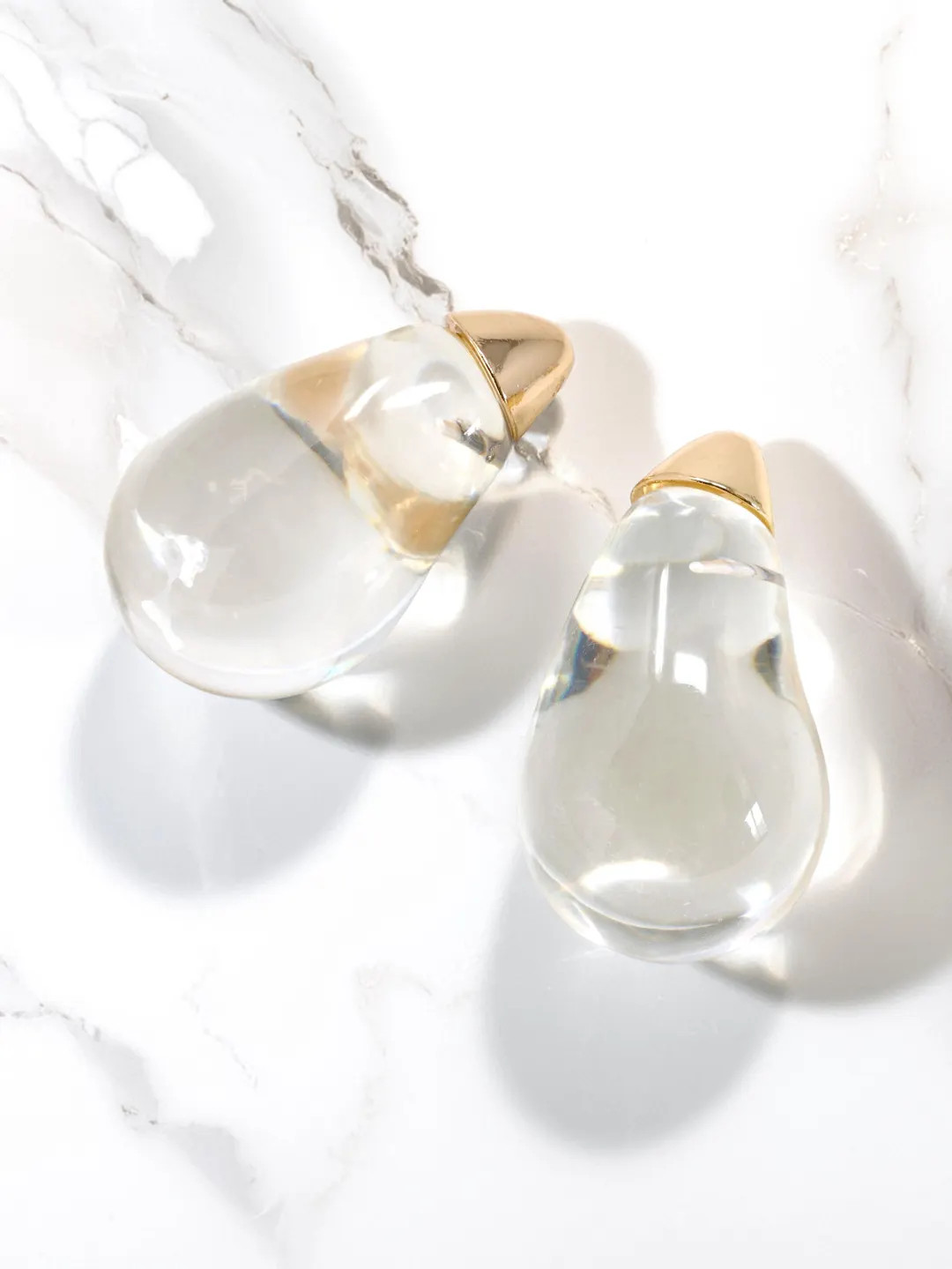 Clear Puffy Teardrop Earrings, Lucite Resin Earrings, Transparent Resin Bold Teardrop Earrings, F... | Etsy (US)