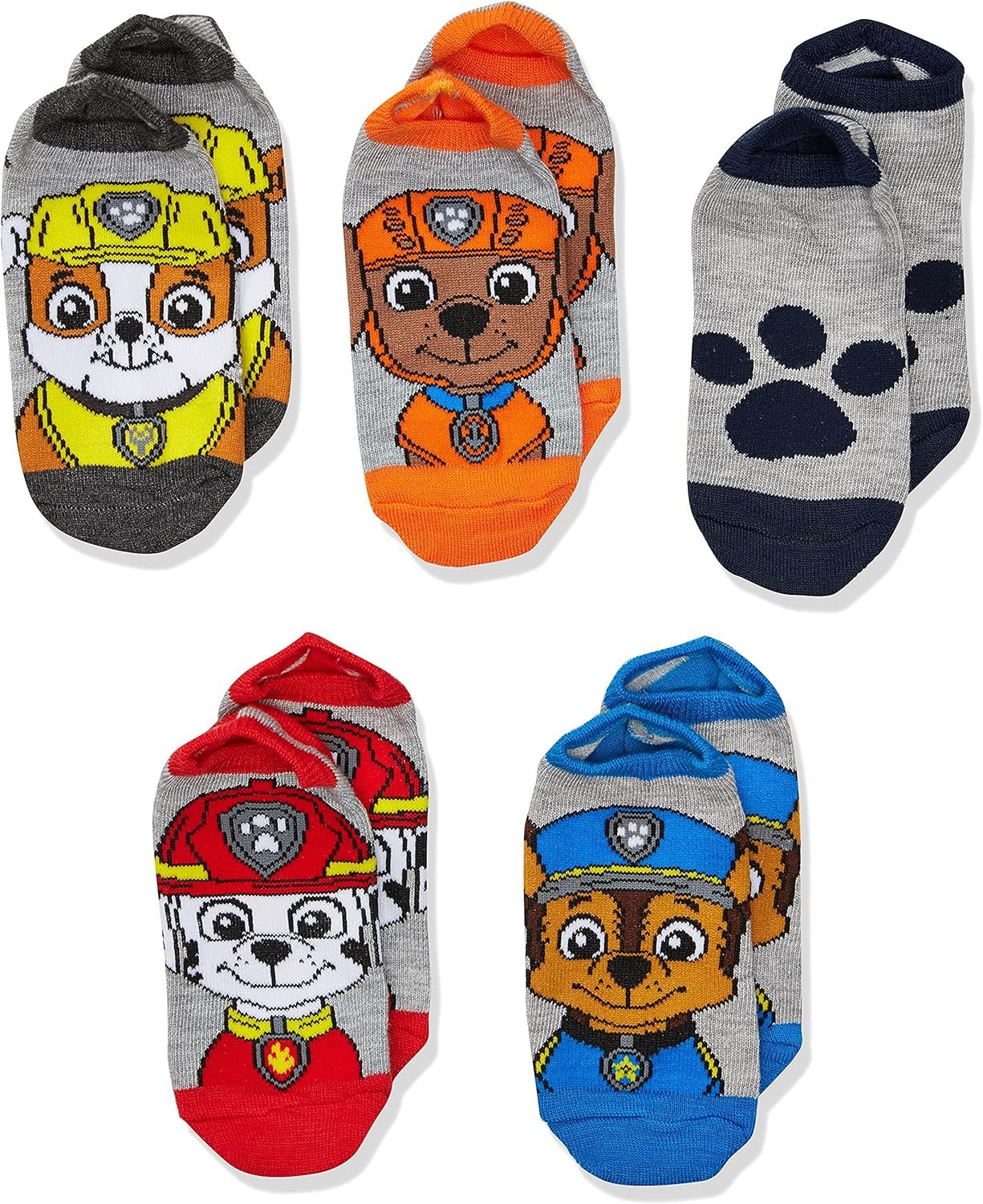 Nickelodeon boys Paw Patrol 5 Pack No Show Socks | Amazon (US)