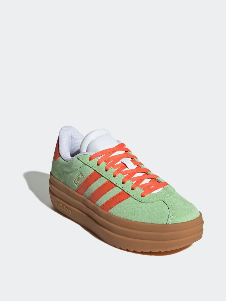 adidas Green VL Court Bold Lace Junior Trainers | Next US