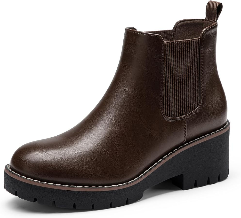 Athlefit Women's Slip On Chelsea Ankle Boots | Amazon (US)