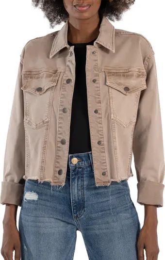 Ina Frayed Crop Trucker Jacket | Nordstrom