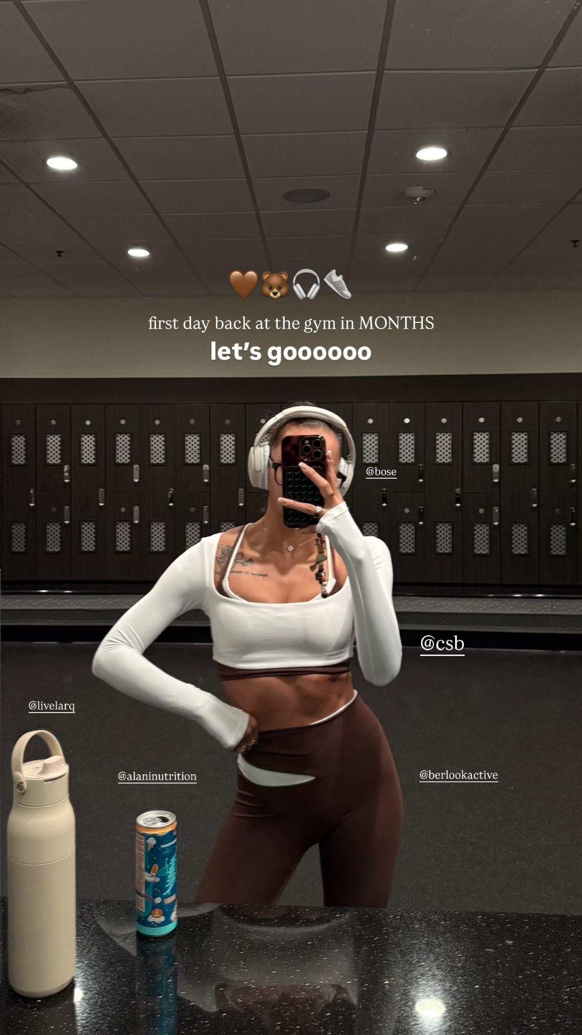 first day back at the gym in MONTHS 
 let’s goooooo 🤎🐻🎧👟 || wearing my new berlook faux layered activewear set (✨DISCOUNT CODE: 15LEXI✨) with my CSB gym coverup top! obbbbsessed with how these look together 💘

#LTKdayinmylife #LTKfitnessgoals #LTKootd