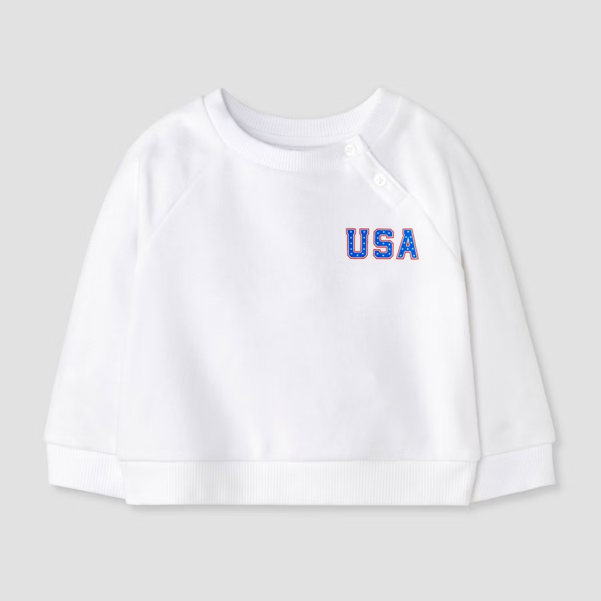 Baby USA Fleece Sweatshirt - Cat & Jack™ White 3-6M | Target