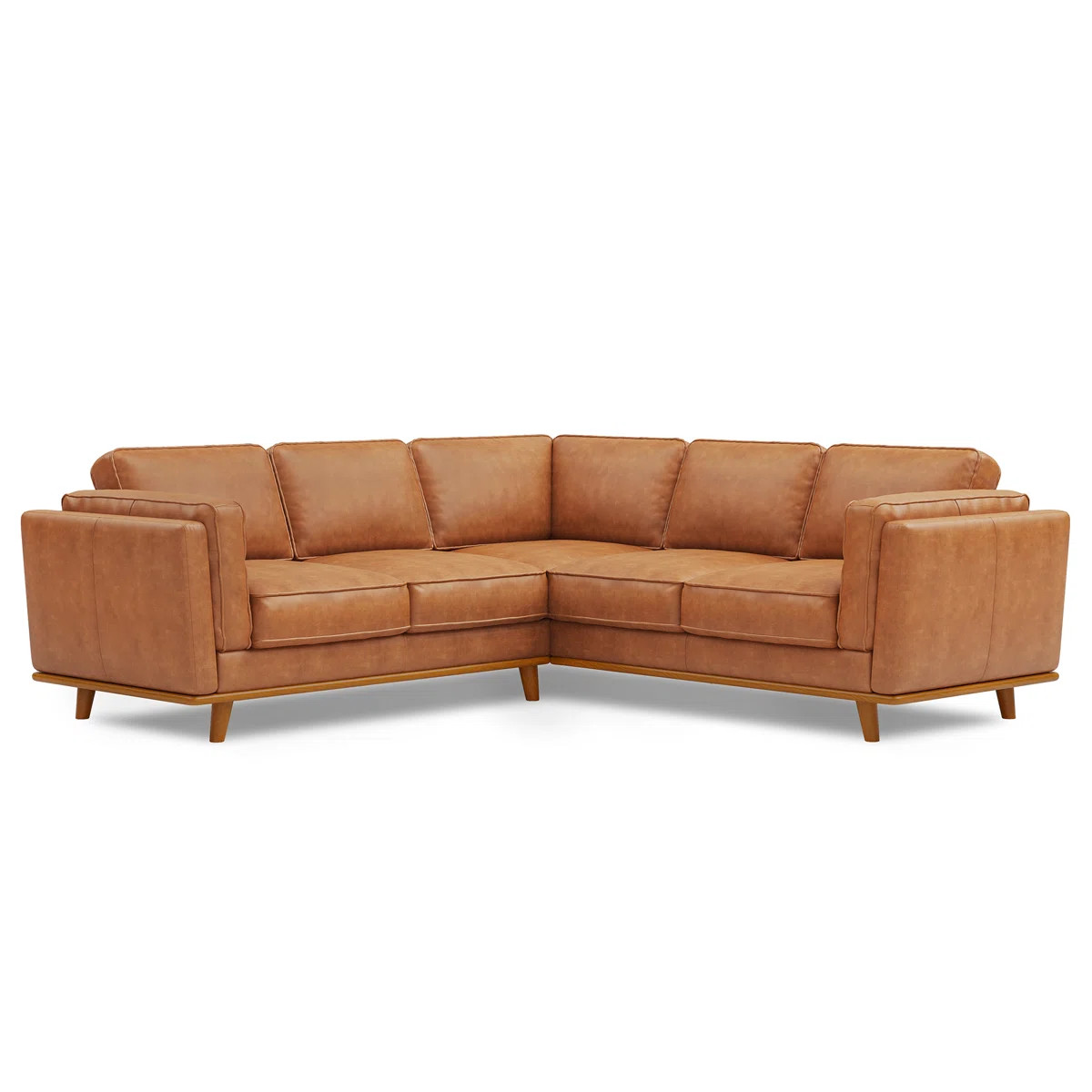 Shanteka L-Shape Corner Leather Sectional Sofa, Ultimate Comfort | Wayfair North America