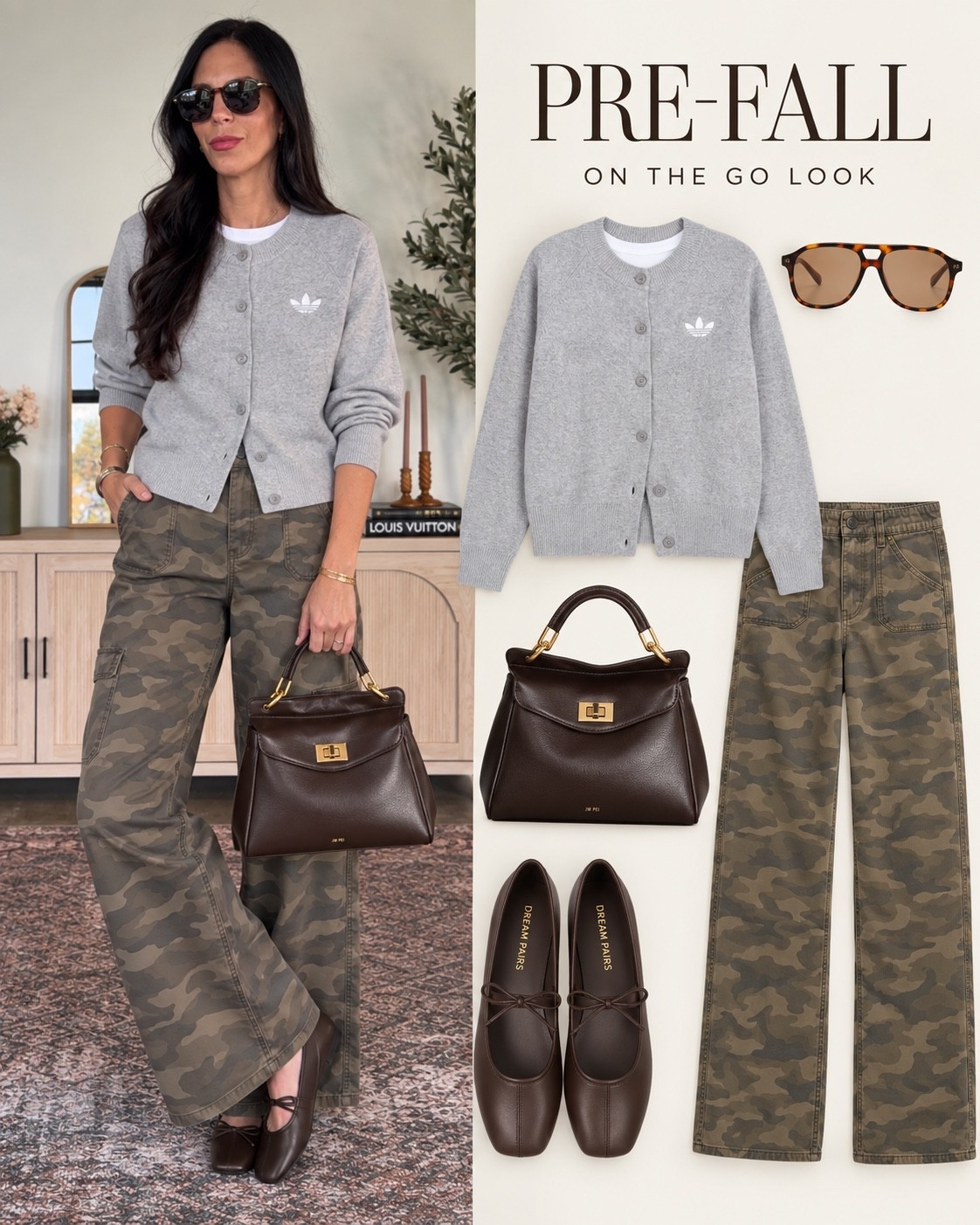 A perfect look for heading into fall and I will never let camo go! 
Bottoms are tts- small size 4 
Sweater is a small

#LTKU #LTKNYFW #LTKmomlife