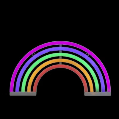 Northlight 12" Neon Style LED Multi-Color Rainbow Light Wall Sign | Target