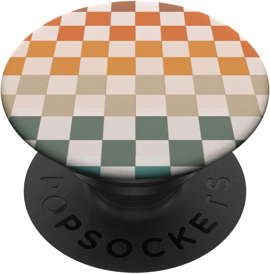 Retro color Checkered Vintage Aesthetic Checkerboard Case PopSockets Standard PopGrip | Amazon (US)