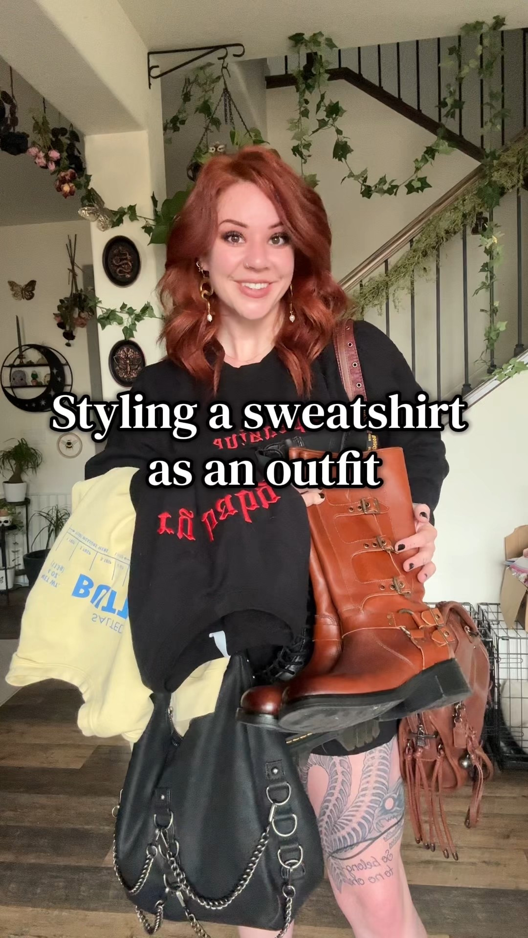 I couldn't link the sweatshirts but they are in my TikTok shop showcase 🖤