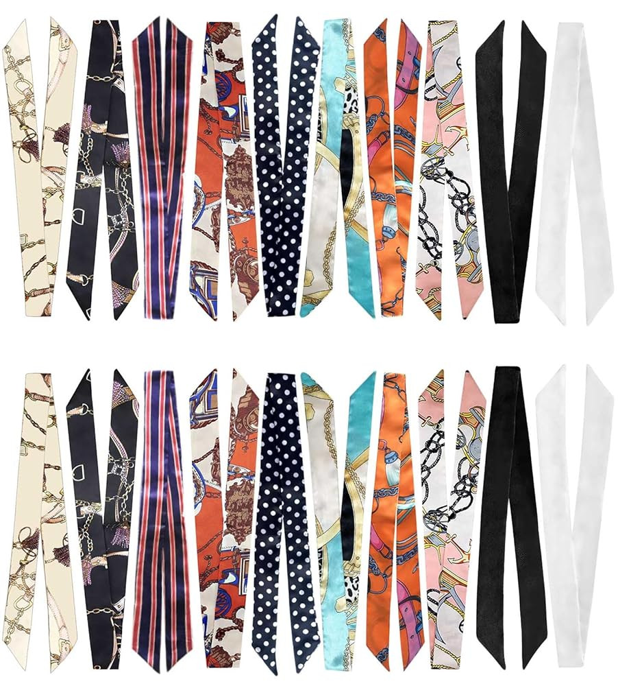 kcctoo 2/6/10Pack Scarf Bags for Women Handbag Scarfs Band Hair Neck Scarves Fashion Gifts | Amazon (US)