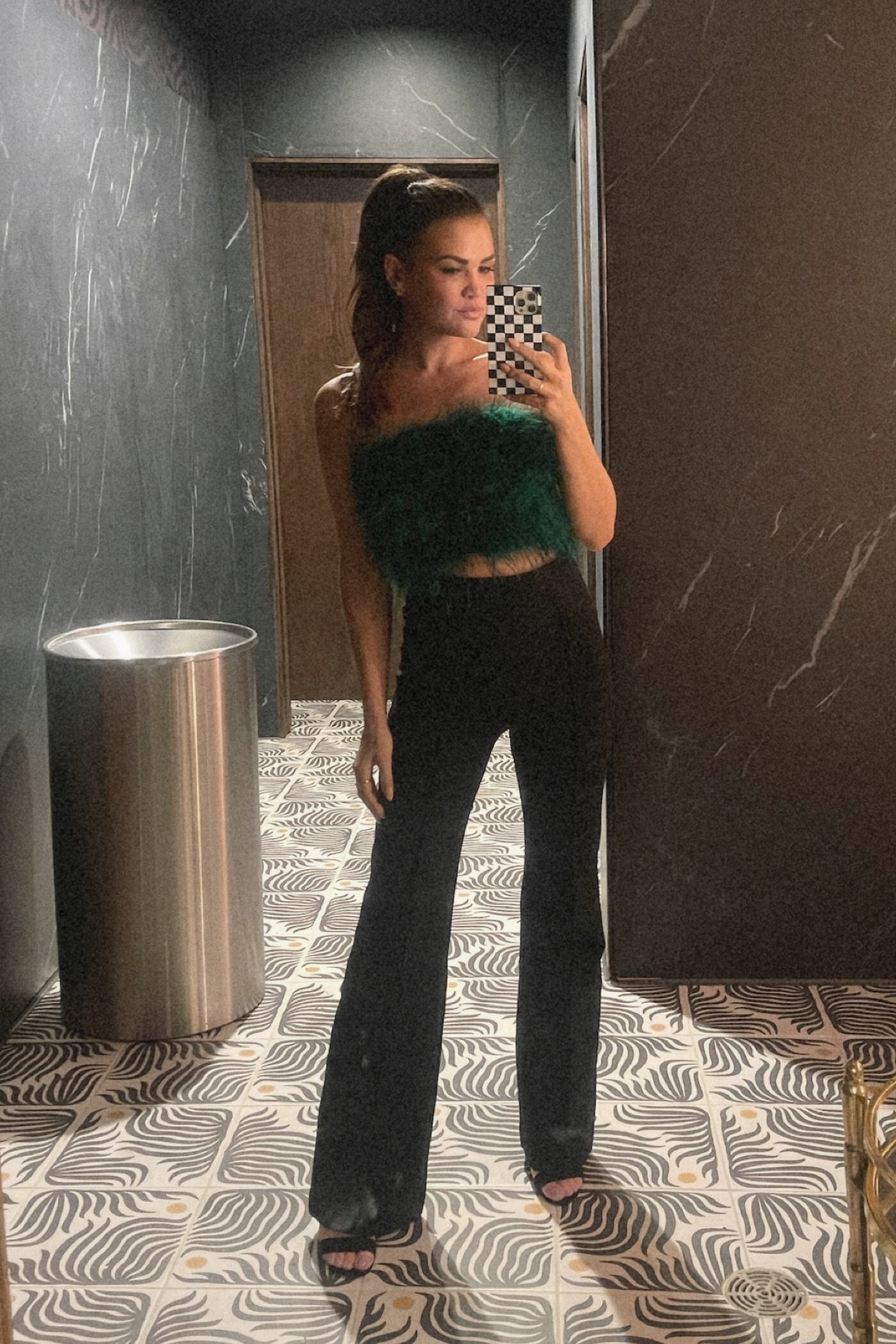 Spanx Trouser Pants - So comfy! 
Feather Top is 12th Tribe but I’ve linked some similar ones here! 

 

#LTKstyletip