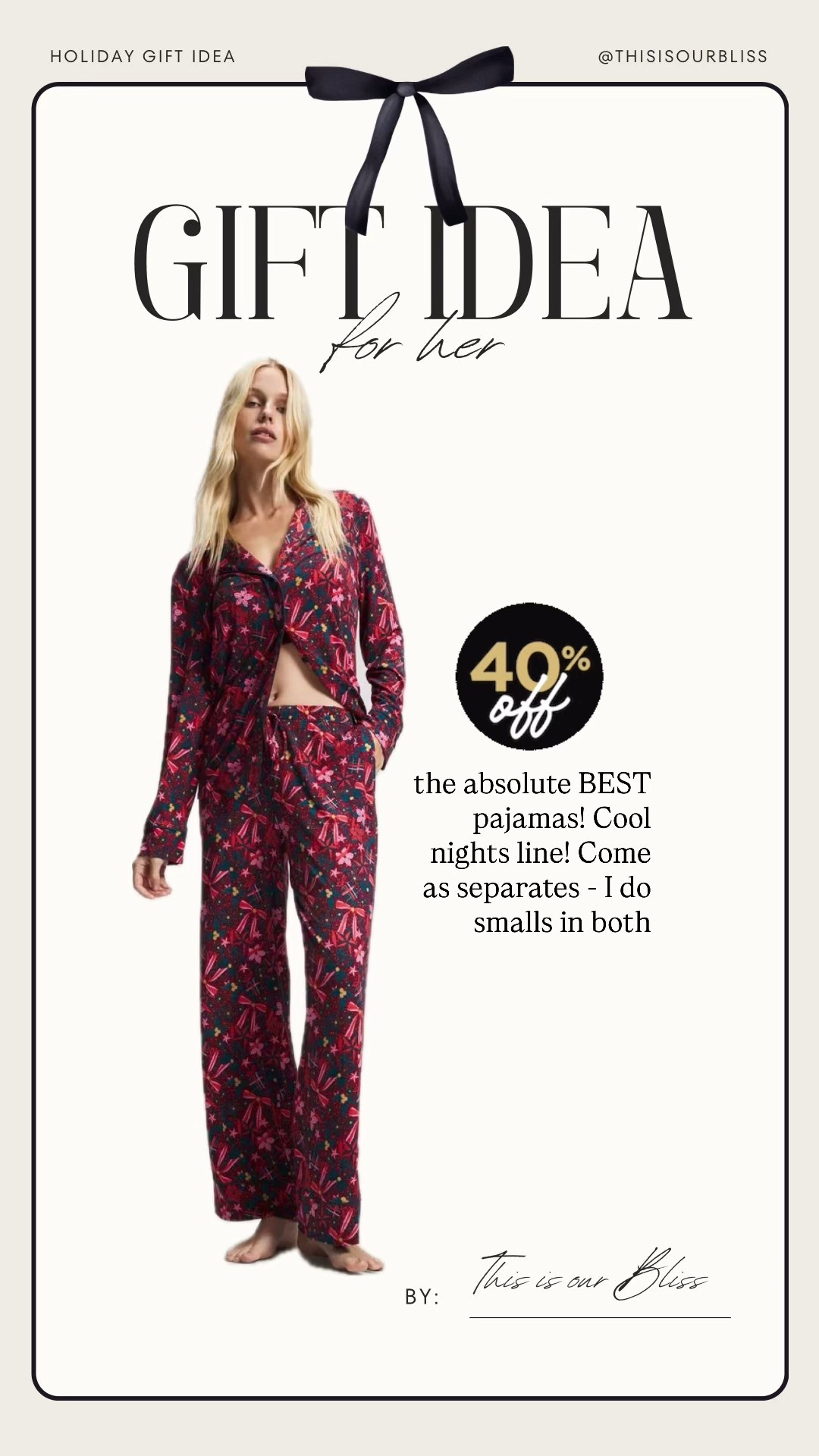 My absolute favorite PJs! I get a new pair every year! 

I do smalls in top and bottoms! These pajamas are so soft and cooling at night! ✨

They have pockets & wash well 👏🏻

Highly recommend gifting a pair to anyone you’re shopping for or grab a set for yourself 💫🎁🫶🏻✨

Gift ideas for her, gift guide for her, Luxe gift, thoughtful gift, holiday pajamas, comfy pajamas, loungewear 

#LTKmomlife #LTKGiftGuide #LTKSaleAlert