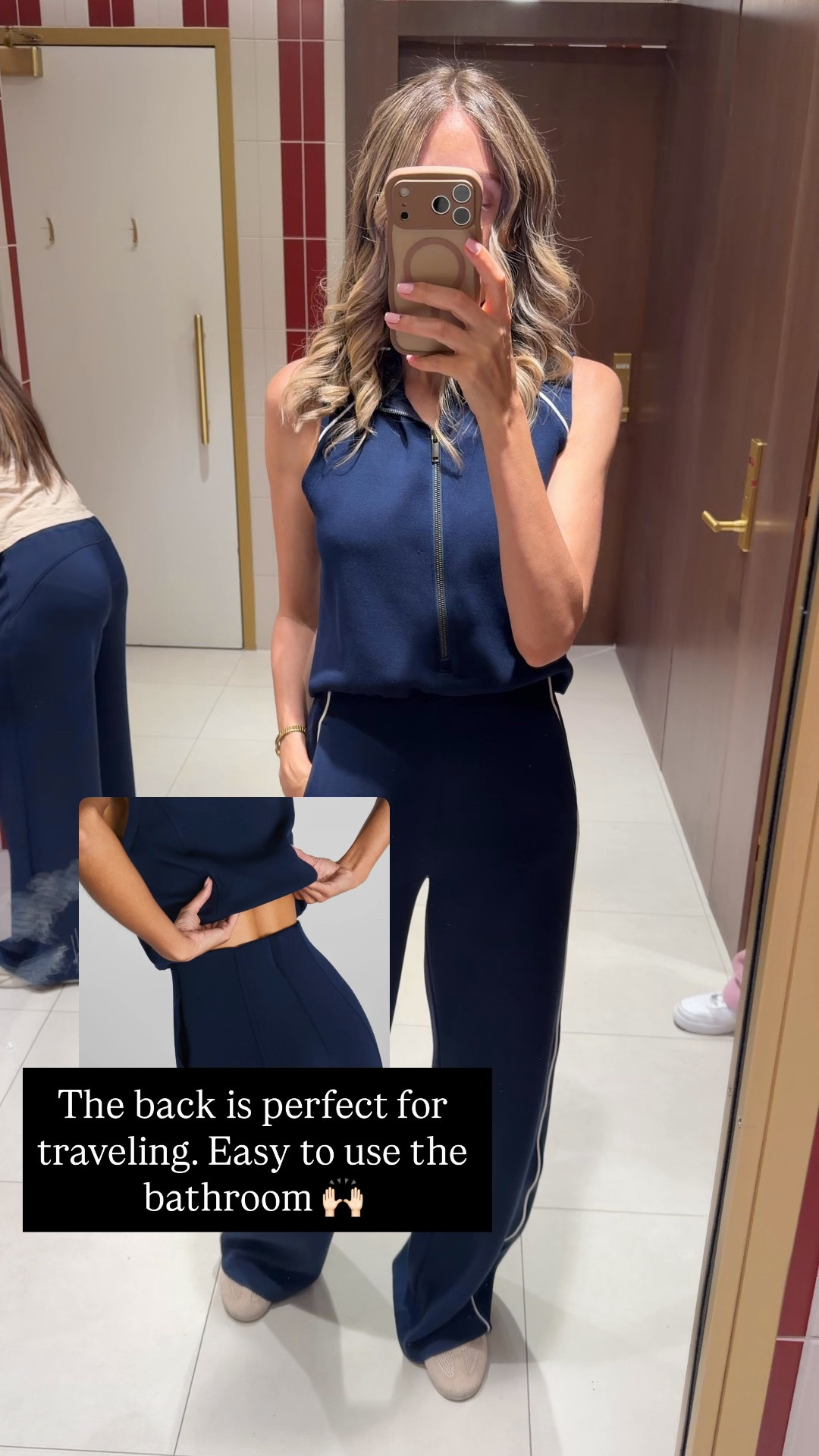 Use code: ALINEXSPANX for 15% off on your first purchase .The best jumpsuit to travel with 
The fabric is ultra comfortable and the fit is gorgeous 
Run tts, wearing a size small , tall version 
I am 5’9” for your reference

#LTKOver40 #LTKTravel #LTKTall