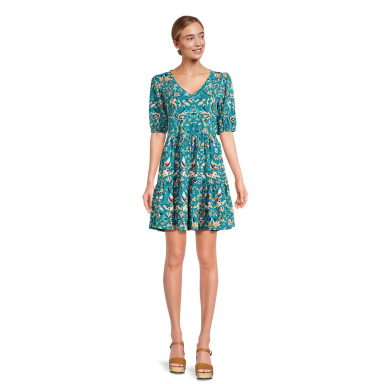 The Pioneer Woman Tiered Knit Dress, Women’s | Walmart (US)