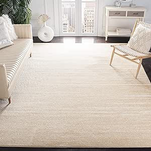 SAFAVIEH Adirondack Collection Area Rug - 9' x 12', Champagne & Cream, Modern Ombre Design, Non-S... | Amazon (US)