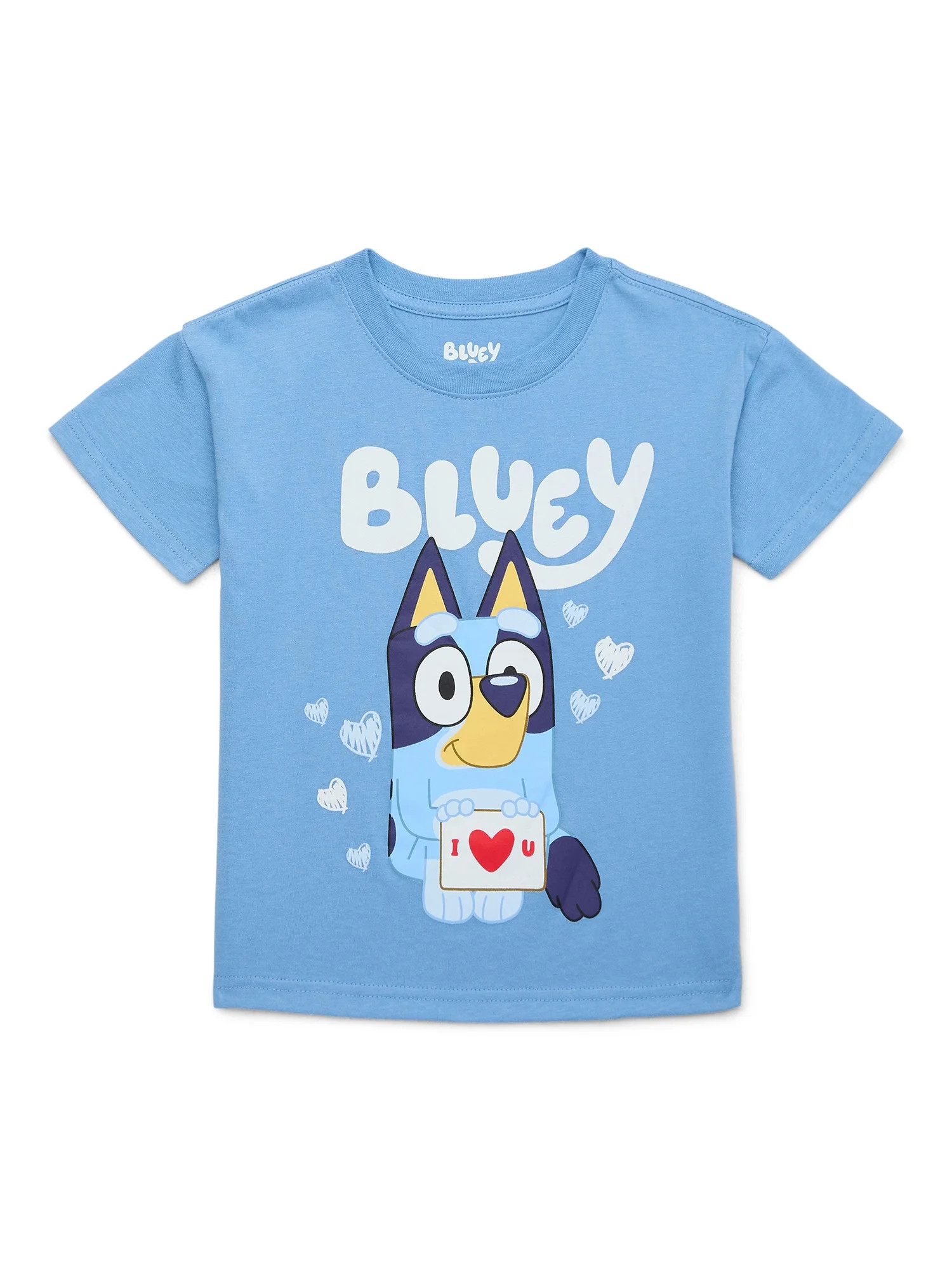 Bluey Toddler Girls Valentine’s Day Graphic Tee, Sizes 12M-5T | Walmart (US)