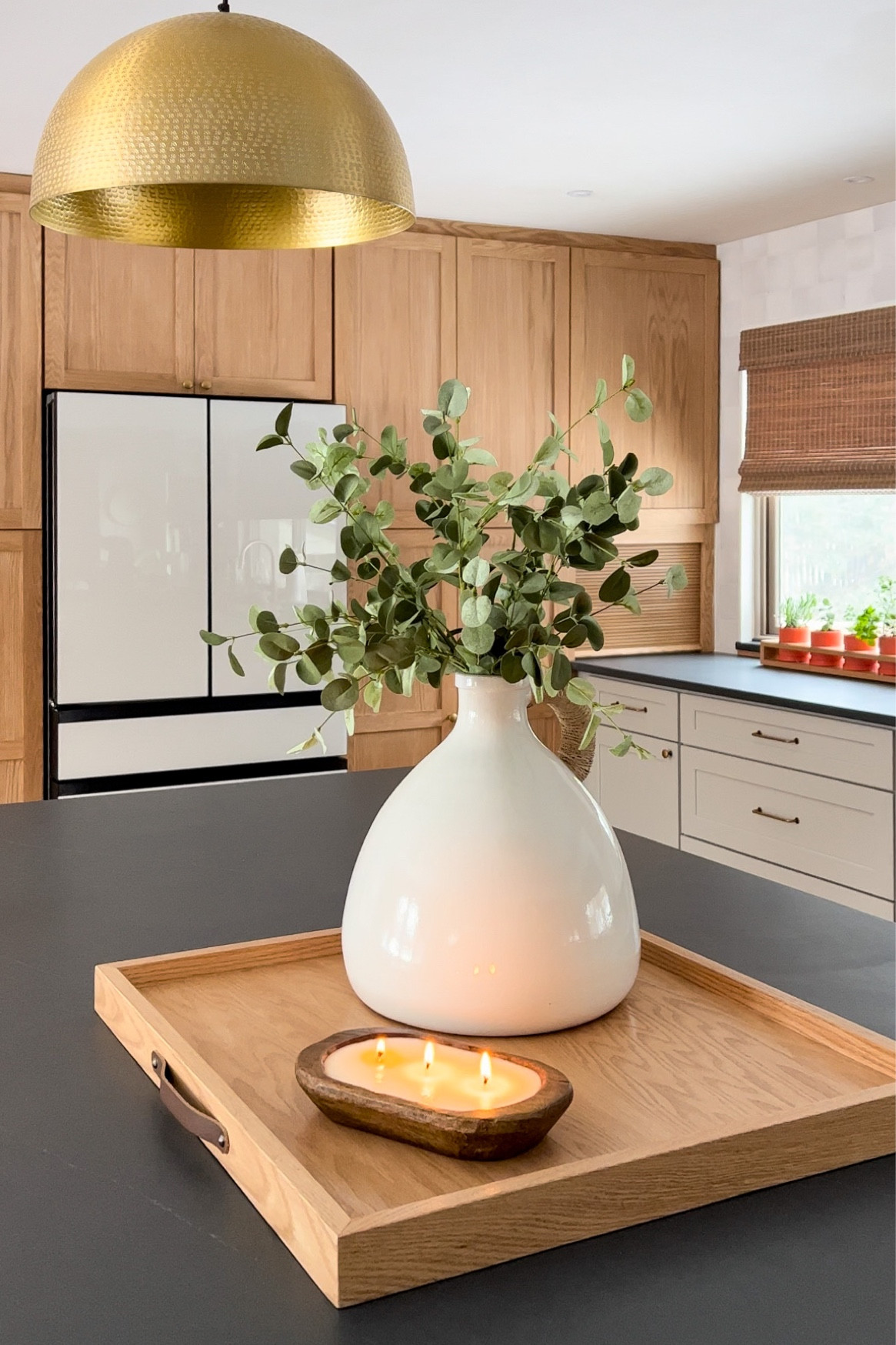 My favorite stain combo for red oak:

1 part Golden Pecan
1 part White Wash Pickling
1/2 part Early American

#LTKhome