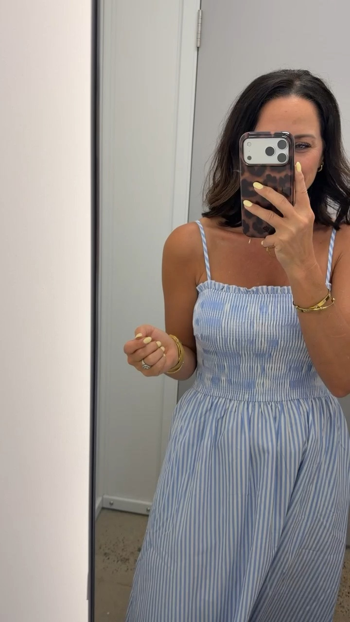 the smocked dress is so flattering + comfy and the blue stripes are just classic. one of those easy throw-on dresses that looks put together every time. Wearing a size small linking it in my LTK 🫶🏼

walmart dress | striped dress | summer dresses | casual summer outfit | effortless style | affordable fashion

#walmartfinds #walmartfashion #ltkstyle #ltkfinds #summeroutfits #dressinspo #casualstyle #everydayoutfits #coastalstyle #affordablefashion

#LTKMidsize #LTKPetite #LTKTravel