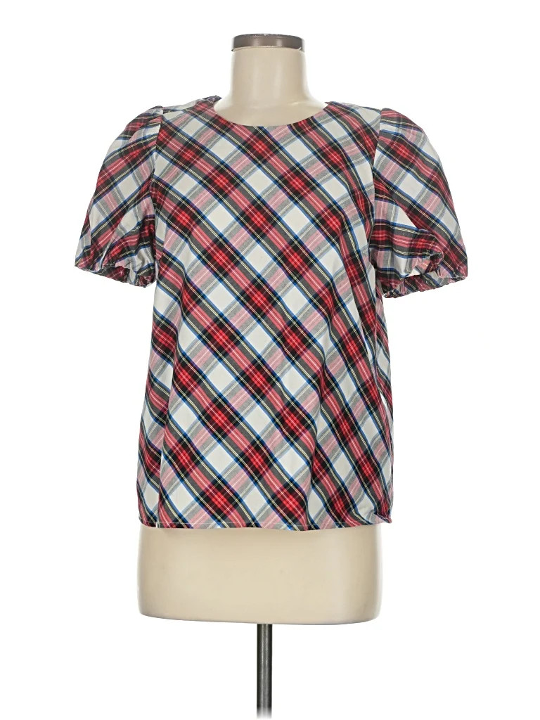 J.Crew Factory Store Red Short Sleeve Blouse Size M - 70% off | ThredUp (US)