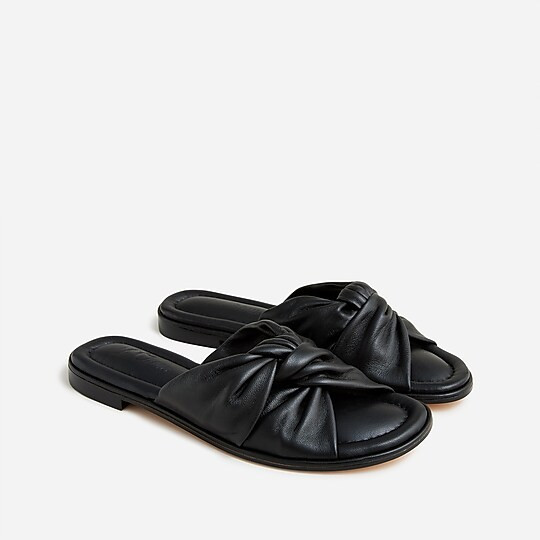 Menorca padded twist-knot sandals in leather | J. Crew US
