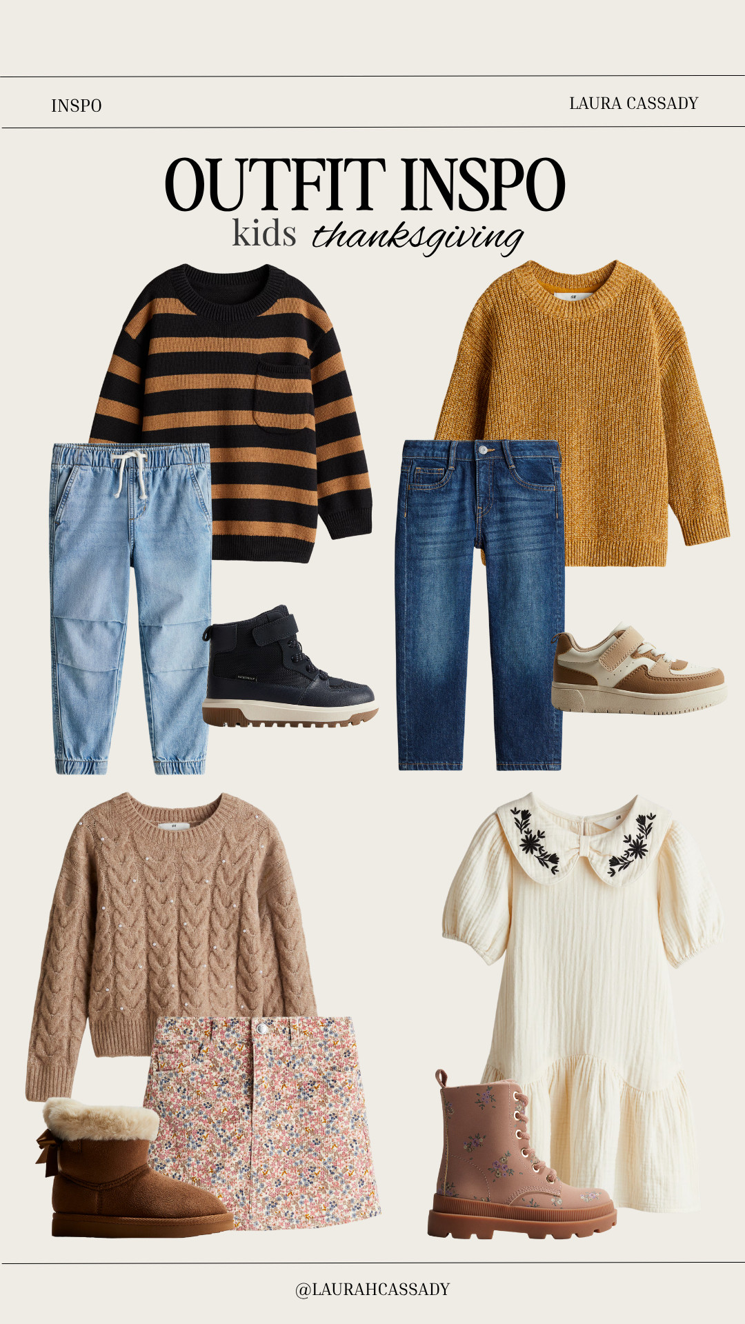 Cozy Thanksgiving outfit inspo for kids 🤎🍂 Cute knits, soft layers, and comfy boots—perfect for family photos and holiday dinners. Sharing easy, stylish looks for boys and girls! 

 #KidsOutfits #ThanksgivingOutfits #KidsFashion #FallStyle #MomFinds #HolidayOutfits #KidsWardrobe #LTKKids #LTKHoliday #LTKSeasonal #LTKKids
