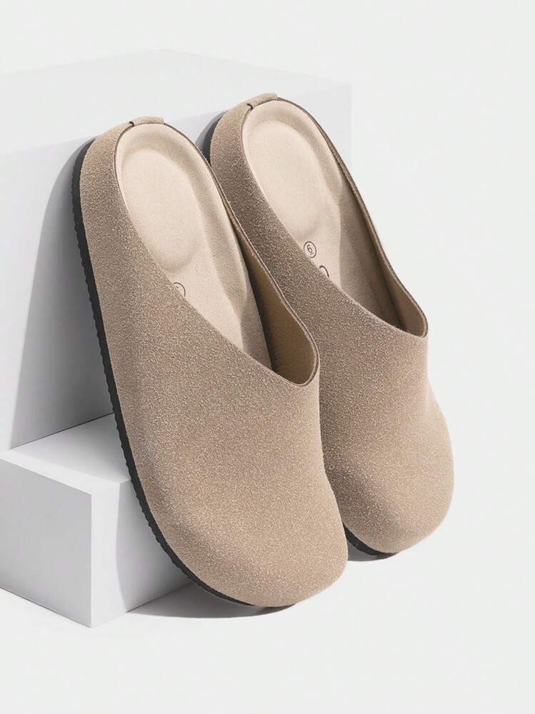 Athlefit Women's Supportive Suede Clogs - Slip-On Cork Footbed Mules With Arch Support - Comfortable Nursing Shoes For Work, Travel & Everyday Wear | SHEIN