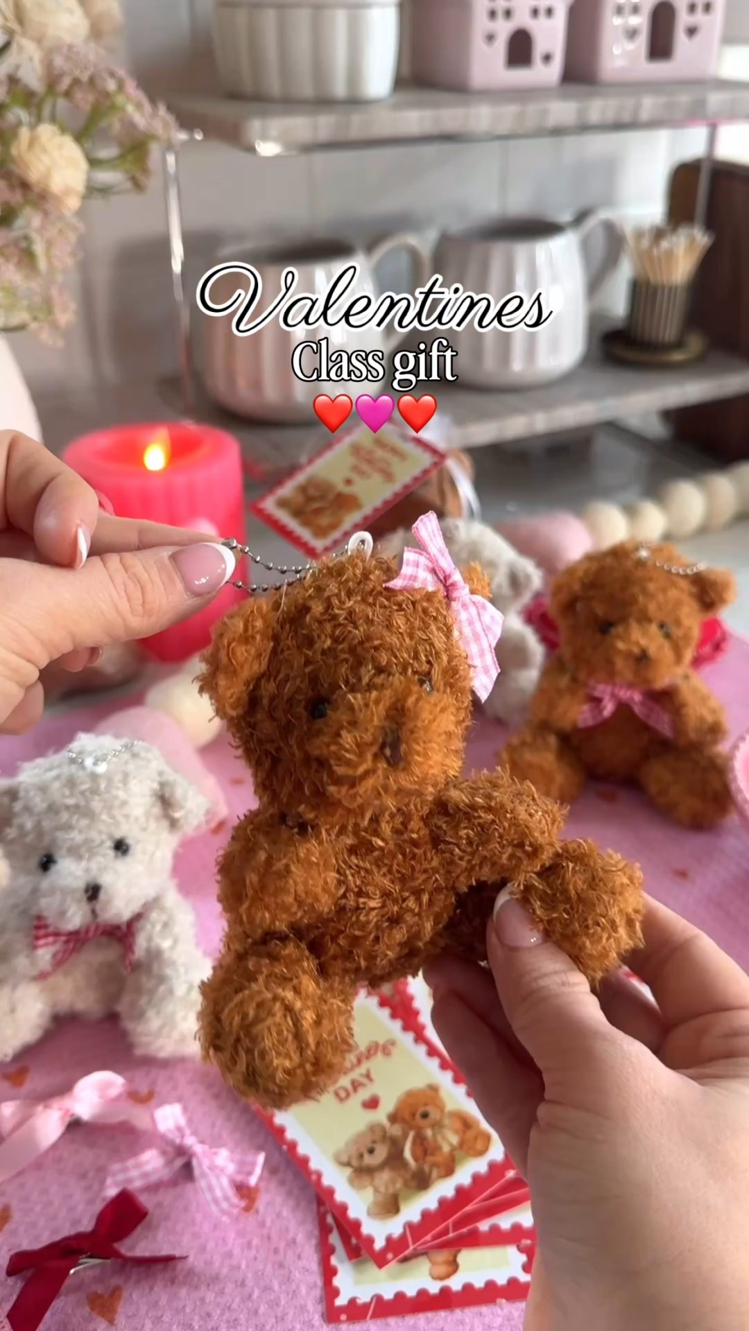 The cutest little bear keychains for a class valentine! My girls love these! 

Valentines valentines gifts 

#LTKSeasonal #LTKmomlife