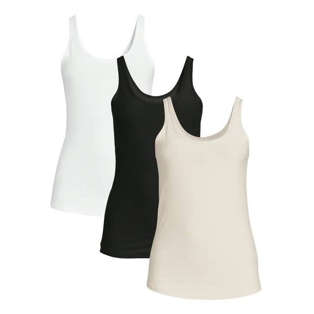 No Boundaries Juniors Scoop Neck Tank Top, 3 Pack, Sizes XS-XXXL | Walmart (US)