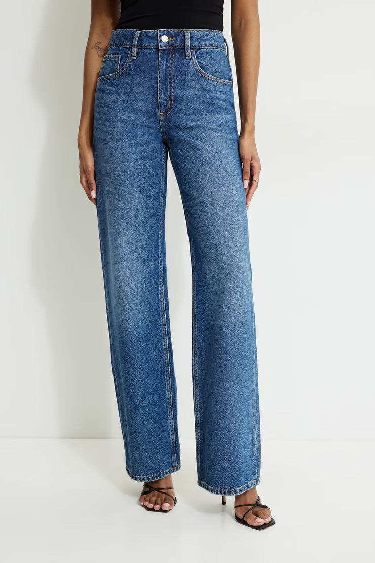 Heidi High Rise Wide Leg Jeans | Dynamite Clothing