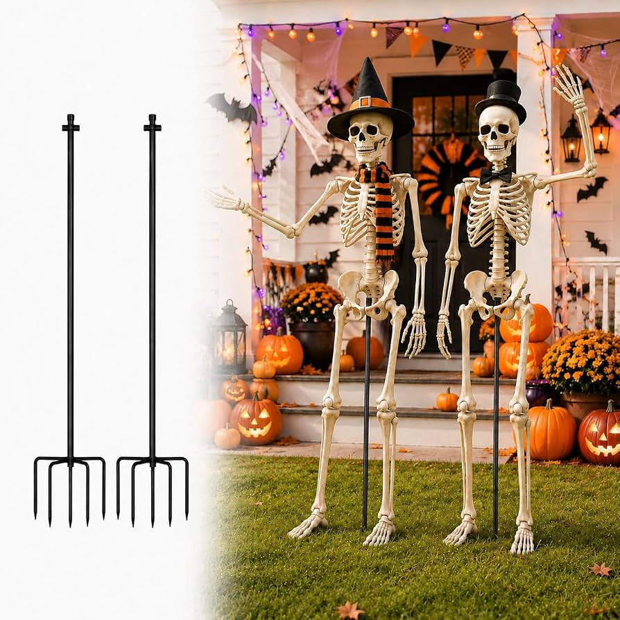 2PCS Skeleton Stand for 5-5.6 FT Giant Skeletons,\u3010Skeleton Not Included\u3011 | Amazon (US)