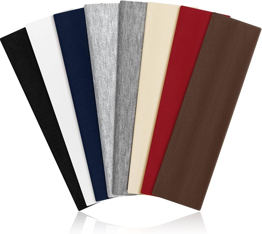 Tumurup Stirnband Damen Sport 8 Stück Haarband Damen 6cm Haarbänder Herren Elastisch Headband S... | Amazon (DE)