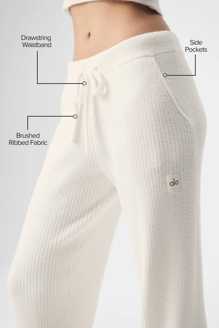 Snuggle Up Sweater High-Waist Wide Leg Pant - Ivory | Alo Yoga (US)