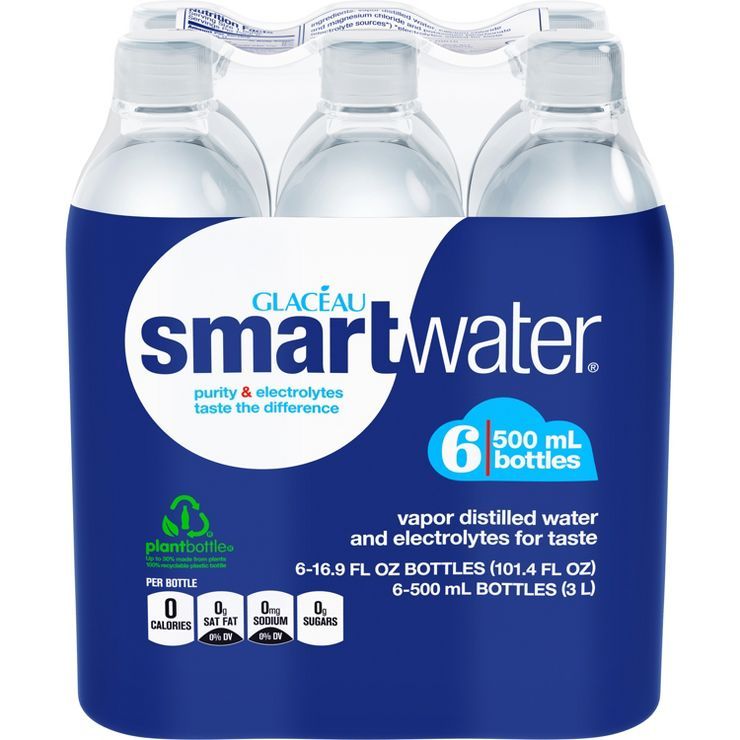 Smartwater Bottles - 6pk/16.9 fl oz | Target