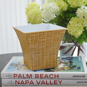 WH Hostess x Hedge Farm Cache Pot Candle | Rattan | WH Hostess Social Stationery