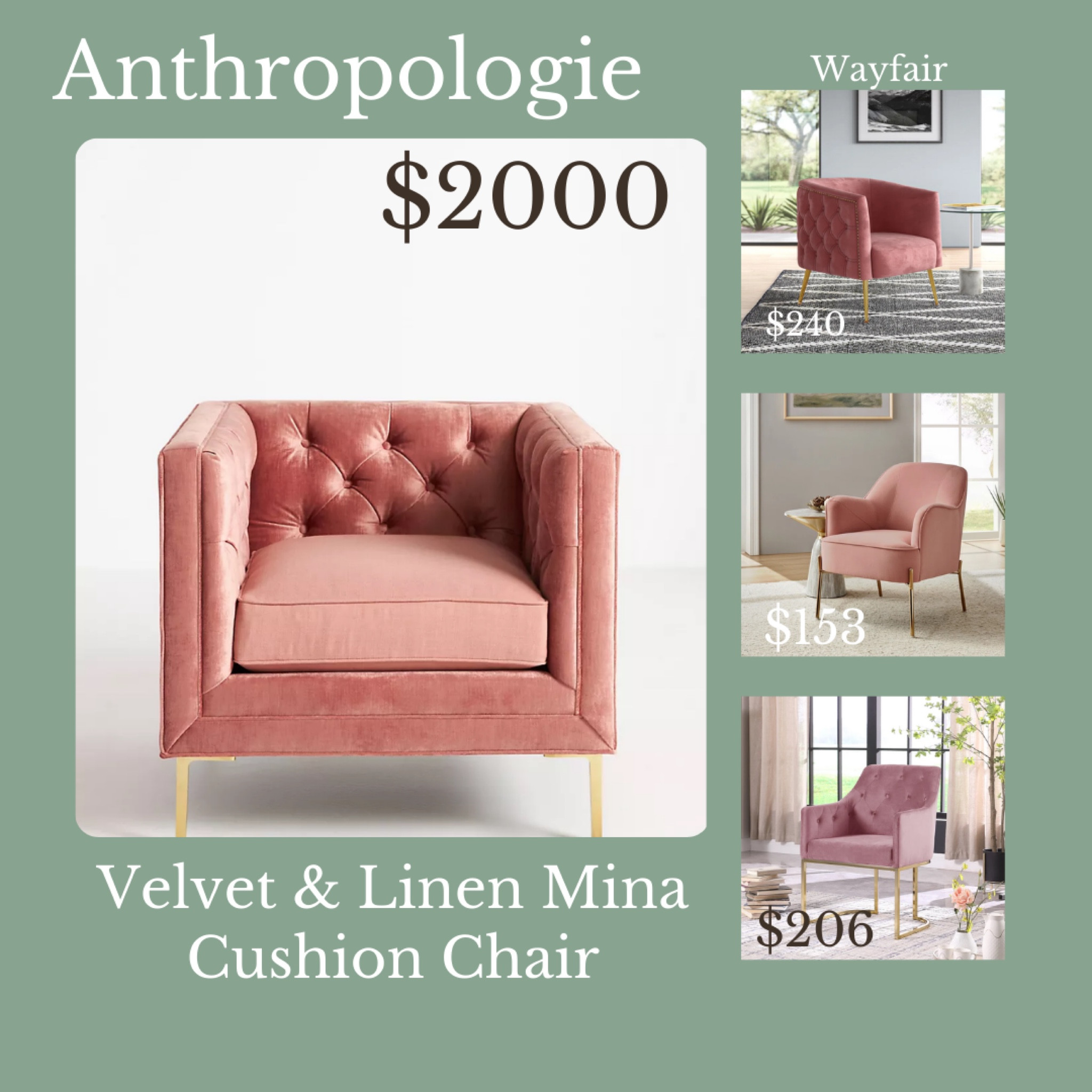 Anthropologie Velvet chair dupe

#LTKhome