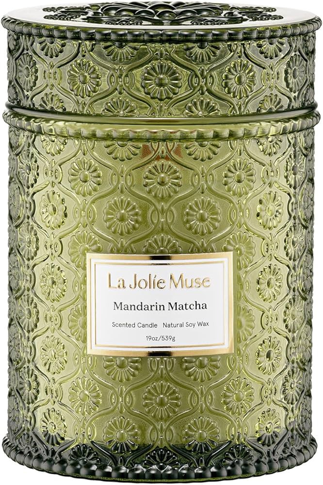 LA JOLIE MUSE Mandarin Matcha Scented Candle, Summer Candle, Natural Soy Candle, Large Candle for... | Amazon (US)