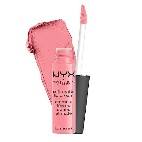 NYX PROFESSIONAL MAKEUP Soft Matte Lip Cream, Lightweight Liquid Lipstick - Tokyo (Bubblegum Pink... | Amazon (US)
