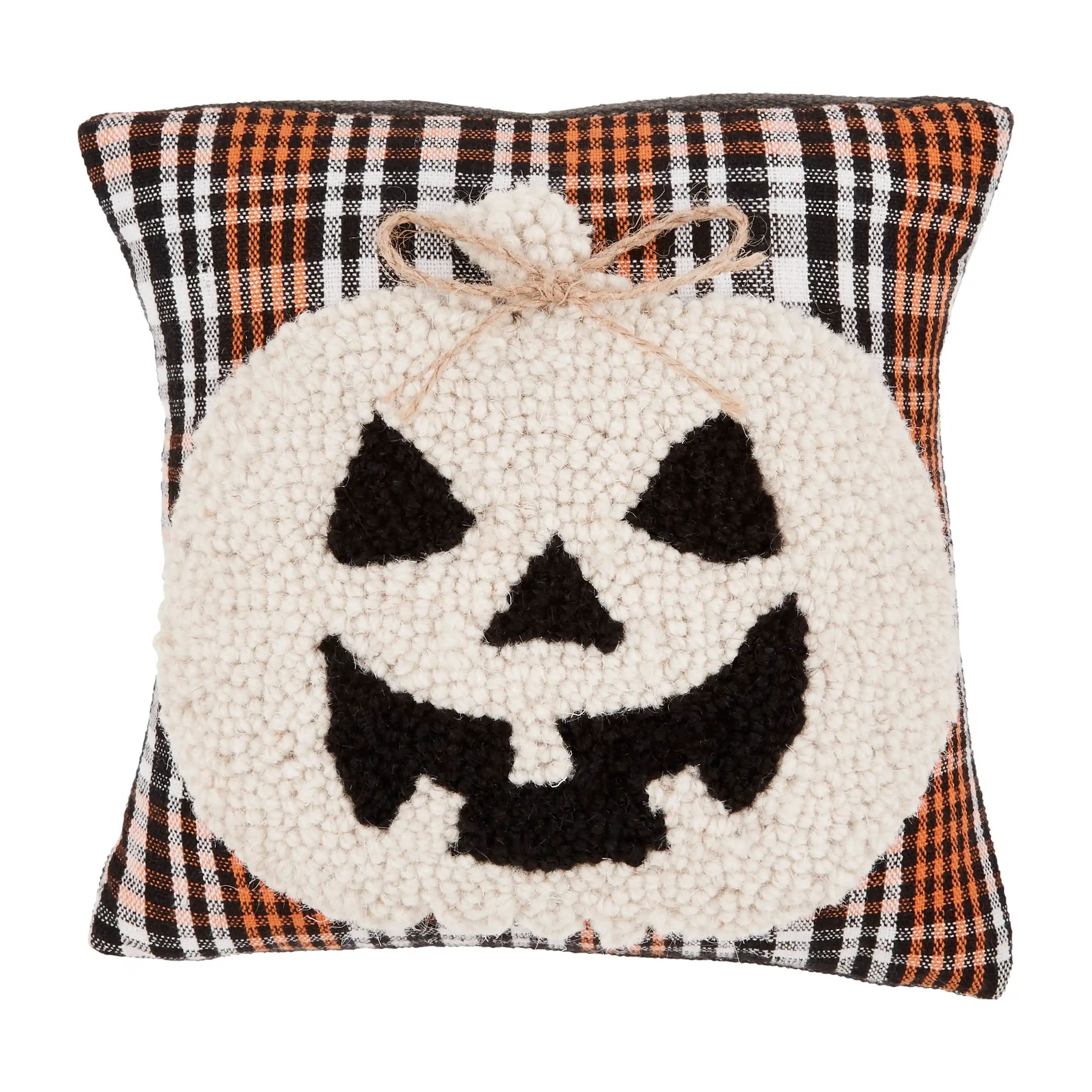 Plaid Pumpkin Throw Pillow | Mud Pie (US)